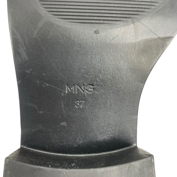 Mango Black Slip On Chelsea Boots Elastic Panel & Buckle Size 37/ 6.5 - Picture 10 of 12